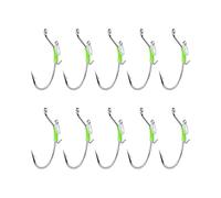 Durability Fishing Hook Glowing Technology and Spring Secure Live Baits Increased Success in Low Light Condition Saltwater Hook