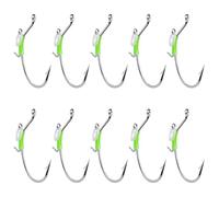 Durability Fishing Hook Glowing Technology and Spring Secure Live Baits Increased Success in Low Light Condition Saltwater Hook