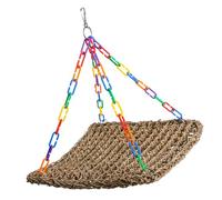 Durability Grass Bird Hammock Rope Net Woven Parrots Platform Toy For Pet Owners Of Parakeets Small Bird Play Gym