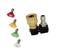 Durability Metal 1 / 4Inch Quick Connecting Adaptor High Pressure Water Washer 4 Interchangeable Sprayer Patterns Nozzles Rotating Water Sprinkle Nozzle