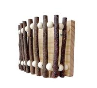 Durability Small Animal Grass Dispenser With Wood Chewing Surfaces For Gerbils And Pet Dentals Care Natural Wood Pet Feeders