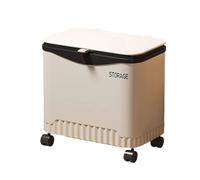 Durability Waste Container With Modern Look Feet Wheel For Household Cleanliness In Various Indoor Space Portable Trash Can