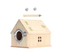 Durability Wood Bird Cage With Removable Top Hanging Breeding Bird Cage For Parrots And Swallows Double Perforated Box