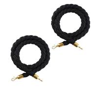 Durable 0.9-3m Black Twisted Nylon Crowd Control Rope for Event Barriers - 1 Pcs Braided Hemp Rope(Blackgold,150cm)