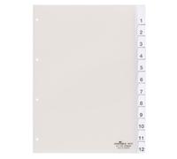 Durable 1-12 Index Set 12 Part File - Includes Transparent Cover Sheet & 12 Divi