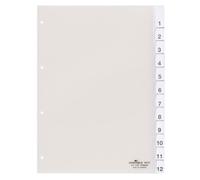 Durable 1-12 Index Set 12 Part File - Includes Transparent Cover Sheet & 12 Divi