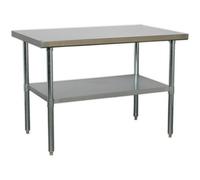 Durable 1.2M Stainless Steel Workbench With Adjustable Storage Shelf For Kitchen Use