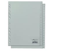 Durable 1-52 Polypropylene Index Dividers | A4 Portrait Full Covering | Pack of 1 Dividers | Grey | Made in Germany
