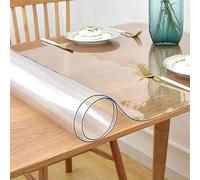 Durable 1.5mm Thick Transparent PVC Table Protector Clear Table Cover for Dining Room Waterproof Easy to Clean HeavyDuty ScratchResistant Ideal for Home Use