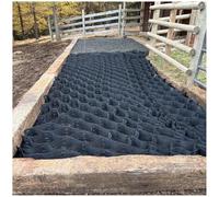 Durable 10.2cm Deep Geo Grid for Gravel Soils - Permeable Pavers & Mud Control Grids for Horse Farms Slope & Shed Foundations 2m x 8m