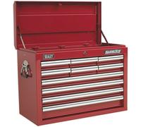 660 x 315 x 485mm RED 10 Drawer Topchest Tool Chest Lockable Storage Cabinet