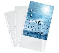 Durable 10 PP A4 Glass Clear Punched Pockets - Pack of 10 Pack of 10 10 PP
