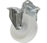 Durable 100mm Fixed Plate Castor Wheel With Non-Marking Polyamide Tread