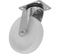 Durable 100mm Heavy Duty Swivel Plate Castor Wheel With Nylon Tread And Aluminium Core