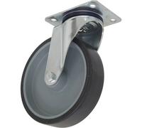 100mm Thermoplastic Swivel Castor Wheel - Hard PP Core - 27mm Tread - Offset