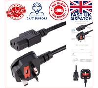 StarTech.com 10ft (3m) UK Computer Power Cable, 18AWG, BS 1363 to C13, 10A 250V, Black Replacement AC Power Cord, Kettle Lead / UK Power Cord, PC Power Supply Cable, TV/Monitor Power Cable