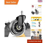 Durable 11x22mm Office Chair Caster Wheels for Hard Floors - Heavy-Duty Set of 5
