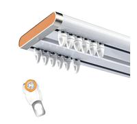 Durable 120cm One-Piece Double Curtain Track, Ceiling Rail for Room Divider, Ideal for Living Room, Bedroom, Office - Versatile, Easy to Install