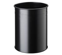 Durable 15L Metal Round Waste Basket - Black/Grey/Beige
