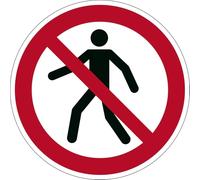Durable 173203 Floor sticker safety markings For pedestrians prohibited, Ø 43 cm