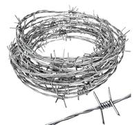 Durable 18 Gauge Barbed Wire Roll - 4-Point Steel Barbs for Fencing, Security & DIY Projects - Strong Property Protection, Ideal for Farms & Gardens