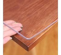 Durable 1mm PVC Transparent Table Protector Large Clear Table Cover for Dining Tables Sizes 40x60/60x120/90x200/100x100 cm Waterproof and Scratch Resistant