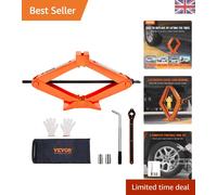 Durable 2.5 Ton Scissor Car Jack with Ratcheting Wrench for Easy Tire Changes