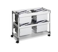 Durable 2 Level Suspension File Trolley | for 200 A4 Folders | Grey