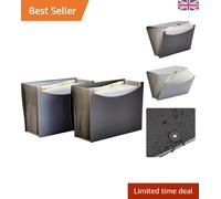Durable 2-Pack A4 Expanding File Folders in Black & Gray - Organize with Style