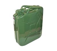 Durable 20 Litre Metal Jerry Can - Faithfull Green For Safe Liquid Storage