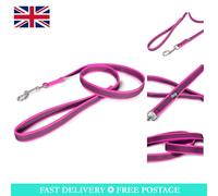 Durable 20mm x 1m Pink-Gray Super-Grip Leash with Handle for Large Breeds