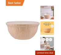 Durable 21cm Cane Mixing Bowl | Stylish Geometric Design & Dishwasher Safe