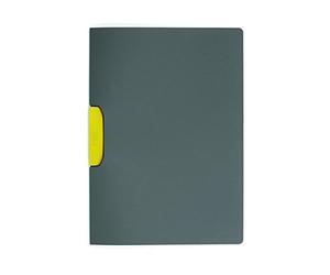 Durable 230404 Clip Folder Duraswing Color for 30 Sheets DIN A4, Bag 5-Piece, Anthracite with Yellow Clip
