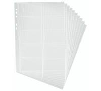 Durable Visifix Punched Pocket Wallets for Business Cards, 10 Pack, A4 Clear
