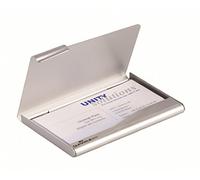 Durable 2415/23 Aluminium Business Card Box/Holder/Case - Silver