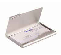 Slim Recycled Aluminium Business Card Holder RFID - for 20 Cards - Metal Durable Silver 1 Pack
