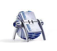 Durable VISIFIX VEGAS 400 Card Rotary Business Card Holder | A-Z Index | Silver