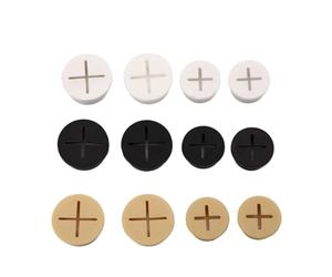 Durable 24pcs Silicone Desk Office Cable Cord Grommets Wire Hole(25mm,White)
