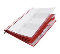 Durable Personnel File A4 with Suspension Rail | Includes Cover Sheet and 5 Organisation Tabs | Pack of 1 Red Folder