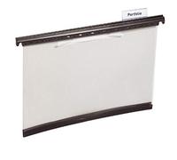 Durable 256510 Suspension Folder for Hole-Punched Documents Pack of 25 Grey with Transparent Front Section
