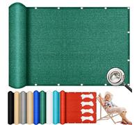 Durable 260x500 cm Balcony Canopy - Breathable Sun & Wind Protection Awning in Dark Green - Ideal Shade Solution for Garden & Outdoor Spaces, Perfect for Balconies