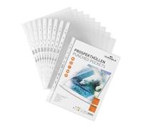 Durable 267819 Brochure Sleeves (DIN A4 Premium, 0.08 mm) 10-Piece, Crystal Clear
