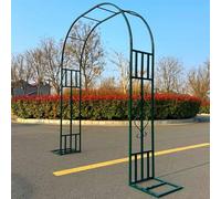 Durable 267cm Metal Garden Arch Heavy Duty Climbing Support for Beans & Squash Dark Green Trellis for Outdoor Gardens Perfect for Vines & Flowers L340xW40xH267cm