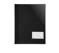 Durable 269001 Viewing File for Din A4, Extra Wide, Black, Pack of 25 | Pack of 25 file folders with transparent cover, inner pocket, labelling window, for document sleeves