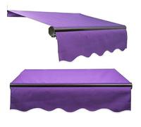 Durable 280g Polyester Replacement Canopy, 6x3m, Retractable Purple Shade Fabric for Outdoor Garden, Patio, Balcony, UV Protection, Weather Resistant Cover.