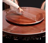 Durable 2mm Soft Glass Tablecloth - Clear Round PVC Table Protector, Waterproof & Scratch Resistant Vinyl Table Mat(Diameter 70cm)