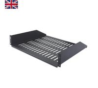 StarTech.com 2U Vented Server Rack Shelf, 16in/41.5cm Mounting Depth, For 19" Rack/Cabinet, SPCC Steel, Max 44lb/20kg