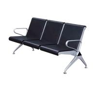 Durable 3-Seat Reception Bench with Armrests, Sturdy Waiting Chair for Offices, Salons, Banks, and Public Spaces