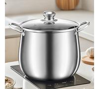 Durable 304 Stainless Steel Stockpot with A Large Capacity, Non-Stick Interior for Easy Cleaning, Dishwasher Safe, Perfect for Cooking Stews, Soups, and Family Meals.