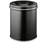 Durable 330523 Waste Basket Steel 15L Flame-Suppression TÜV Certified